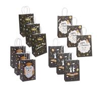 PAMINGONO 12Pcs Graduation Paper Bags with Handles Multi-function Party Favor Wrapping Shopping Bags for Festival Celebration and Retail Use