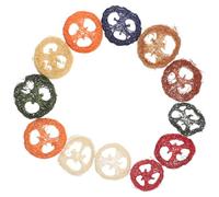 PAMINGONO 12pcs Loofah Chew for Small Pets and Bunnies, Safe for Aggressive Chewers, Unique Shapes to Support Digestion and Healthy Teeth for Plant-eating Animals, Random Color