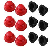 PAMINGONO 12Pcs Portable Silicone Cupping Set for Muscle and Facial Therapy, Vacuum Massage Suction Cups for Body, Face, Shoulders - Red Black Cups for Travel and Muscle Relief