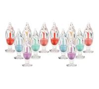 PAMINGONO 12pcs Refillable Ice Cream Shape Lip Gloss Tubes Lipstick Containers for Lip Balm Stylish Transparent Bottles for Makeup for Travel