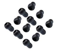 PAMINGONO 12pcs Replacement Silicone Stethoscope Ear Tips for 5mm Earhooks, Comfortable and Better Sound Conduction, Black Soft Earbuds for Professional Use,