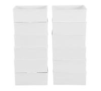 PAMINGONO 12Pcs White 86 Type Single Gang Recessed Switch Box with Dustproof Cover Deep Flush Mount Wall Socket Junction Outlet for Electrical Wiring