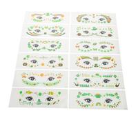 PAMINGONO 12sheets St Patrick's Day Temporary Makeup Face Stickers Irish Festival Decor Fun Easy to Apply for Parties
