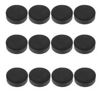 PAMINGONO 15pcs Air Hockey Pushers and Pucks Competition-ready Tabletop Hockey Accessories with Precise Weight for Skill Training Portable Black Puck Replacement for Indoor Game Tables