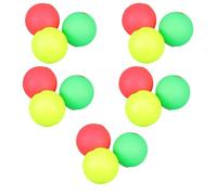 PAMINGONO 15Pcs Fishing Bobber Float Balls with Copper Rings 27Mm Round Floating Beads for Carp and Ocean Fishing High-Visibility Yellow Red Green Floats