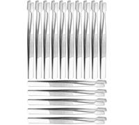 PAMINGONO 15pcs Stainless Steel Duckbill Stamp Tweezers Set for Crafting and Makeup, Flat Tip Lash Applicator and Photo Clip Tools for Precision Handling in Beauty and Hobby Use