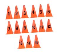 PAMINGONO 15Pcs Training Cones Plastic Sports Marker Cones for Football Basketball Soccer Skating Durable Lightweight Easy to Store for Practice