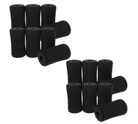 PAMINGONO 16pcs Black Foam Roller Tube Covers for Gym Replacement Rollers Soft High-Density Cushion Pads with Shock Absorption for Leg Extension and Workout Machines Comfortable