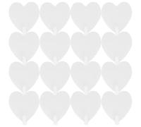 PAMINGONO 16Pcs White Heart-Shaped Stainless Steel Adhesive Wall Hooks Self-Adhesive Iron Hooks for Hanging Coats Hats Towels in Home Storage and Organization