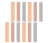 PAMINGONO 18pcs Copper Blank Bar Pendant Charm for DIY Crafts and Stamping