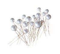 PAMINGONO 18Pcs White U Shape Pearl Bridal Hair Pins Set Decorative Wedding Hair Forks for Bride Korean Style Accessories for Bun and Updo Styling