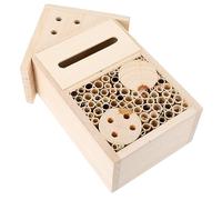 PAMINGONO 1pc Adornment Garden Insect Hotel for Natural Wood Cabin for Outdoor Decoration for Attracting Bees and Insects to Your Garden