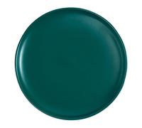 PAMINGONO 1pc Ceramic Steak Plate Round Food Serving Dish Microwave Safe Tableware for Western Cuisine for Parties and Everyday Meals Matte Green Color