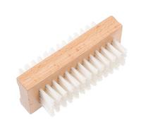 PAMINGONO 1pc Wooden Nail Brush Double-sided Manicure Tool for Fingernail Cleaning and Nail Art Compact for Home and Salon Use Gentle Bristles Wood Color