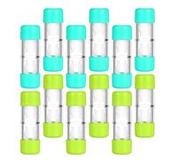PAMINGONO 1set Rgp Soaking Container with Tight Seal Compact Deep Well Case Portable Eye Care Travel Hard Case for Scleral Storage 12pcs