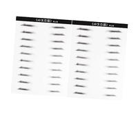 PAMINGONO 2 Pairs Artificial Patch Waterproof Stick Brow Eyebrows Brow Soap Pencil Makeup Tools Brow Gel Clear Eye Brow Pencil Kit Black