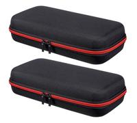 PAMINGONO 2 Pcs Handheld Microphone Bag EVA Mic Carrying Case Travel Protective Zipper Storage Bag Shockproof Scratch-Resistant Black for Family and Friends