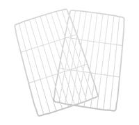 PAMINGONO 2 Pcs White Wire Freezer Shelves 28×17cm Layered Mesh Organizer Rack Fridge Shelf Dividers for Refrigerator and Freezer Storage Management