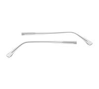 PAMINGONO 2 Pieces Retro Eyeglass Arm Replacement, Universal Vintage Temple Legs with Double Tooth Crystal Frame, Light Grey for Glasses Repair and Eyeglass Temple Maintenance