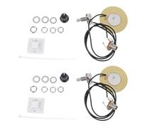 PAMINGONO 2 Sets 50mm Piezo Pickup Guitar Transducer Kit for Acoustic Guitar Mandolin Ukulele Acoustic Instrument Soundhole Pickup with Tone Control for Small Stringed Instruments