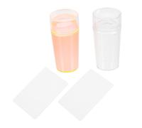 PAMINGONO 2 Sets Nail Art Stampers and Scrapers Kit Lightweight Silicone and Abs Material with Pattern Transfer Function for Professional Nail Art