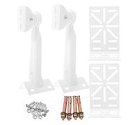 PAMINGONO 2 Sets Security Camera Wall Mount Camera Wall Mount Bracket Reinforced Design Thickened Structure Extended Reach Steel White Corner Installation