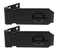 PAMINGONO 2 Sets Stainless Steel Door Hasp Latch Heavy Duty Padlock Compatible Shed Gate Cabinet Security Hardware Easy Installation and Sturdy