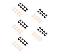 PAMINGONO 20 Pieces Anti-slip Eva Sponge Glasses Nose Pads Cushions 1.0mm Thin Breathable Non-slip Nose Pads for Eyeglasses and Sunglasses, Skin Tone Black for Comfortable Frame Support