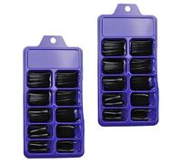 PAMINGONO 200pcs Ballerina Coffin False Nails Press on Nails Kit with Plastic Material Safe for Natural Does Not Hurt Hands for Party and Festivals