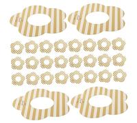 PAMINGONO 200pcs Gold Stripe Ice Pop Paper Catchers Drip Lightweight Ice Cream Cone Holders No Drip Popsicle Decor for Parties Weddings Birthdays Showers Portable and Elegant