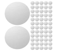 PAMINGONO 200pcs Thin Adhesive Metal Discs 3.5x3.5cm for Phone Magnetic Car Mounts - round Silver Replacement Plates for Cell Phone Magnet Cradles and Case Holders