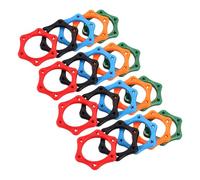 PAMINGONO 20pcs Antislip Shockproof Microphone Protection Rings for Wireless Handheld Microphones, Plastic Mic Colour Bands with Bumper Design, for Live Streaming and Random Color