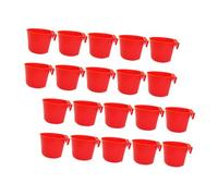 PAMINGONO 20pcs Bird Feeder Cage Cups Parrot Food Organizer Seed Bowl for Caged Birds Easy Cleaning