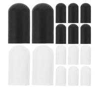 PAMINGONO 20pcs Drumstick Protector Silicone Drumstick Mute Dampeners for Practice Drum Pad Silencing Drumming Practice Dampeners Black and White Options