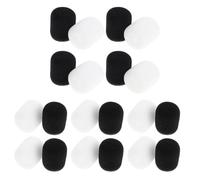 PAMINGONO 20pcs Microphone Windscreen Cover for Headset Microphone Wind Muff Noise Reducing Cushion for Interview Recording Conference
