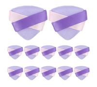 PAMINGONO 20pcs Mini Triangle Powder Puff with Double Ribbon Grip Soft Crystal Velvet Makeup Applicators for Loose Powder Blending Foundation Setting Travel Beauty Tools for Face