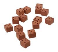 PAMINGONO 20Pcs Miniature Red Brick Models for Micro Landscape Table Building DIY Accessories Compact Lightweight Simulation Bricks for Garden Train Station Layout and Architectural