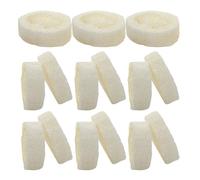 PAMINGONO 20pcs Natural Loofah Slices Bath Soap Tray Gentle Exfoliating Body Scrubber Pads for Shower and Facial Cleansing Skin-Friendly Biodegradable Sponge for Adults