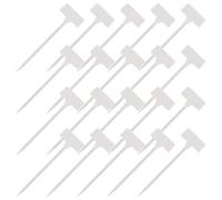 PAMINGONO 20pcs Plastic Angled Plant Labels White 30cm Garden Marker Stakes for Outdoor Nursery Planters Succulent Gardening Tags
