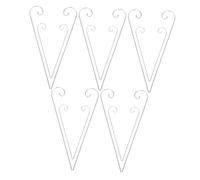 PAMINGONO 20pcs Silver Metal Plant Label Hooks for Garden Tags Curled Tip Hanging Rods for Outdoor Flower Planters Easy Ground Insertion Vegetable Marker Stakes for Balcony and Patio Use