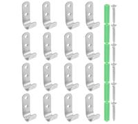 PAMINGONO 20Pcs Waterproof Metal Tarp Hooks with Screws, Heavy Duty J Hook Set for Garage Tool Hangers, Trailer Tarp Brackets, Rv Outdoor and Camping Accessories, Green Expansion Anchors