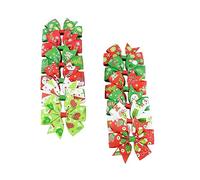 PAMINGONO 24pcs Christmas Theme Hairpins Lovely Bow Knot Hair Barrettes Boys and Girls Headdress for Christmas Hair Bow