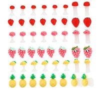 PAMINGONO 24pcs Silicone Toe Separators for Nail Polish Colorful Toe Spacers for Pedicure and Nail Art Suitable for Foot Sizes Includes Strawberry Grape and Pomegranate Designs