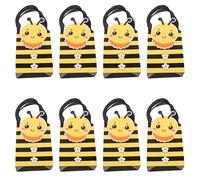 PAMINGONO 25pcs Bee Candy Boxes with Handle, Honeycomb Paper Favor Boxes for Shower and First Birthday Party, Treat Containers and DIY Candy Holders