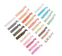 PAMINGONO 25Pcs Printed Pattern Elastic Hair Ties for, Colorful Ponytail Holders Hairbands with Stretchy Fabric, Party Hair Accessories for Everyday Use