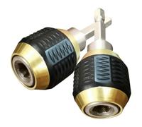 PAMINGONO 2pcs 1/4 Hexagonal Shank Drill Bit Adapters Fast Release Socket Drill Adaptor Set Metal Impact Driver Accessories Compatible with Homes and Warehouses