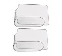 PAMINGONO 2Pcs Acrylic Nail Art Palettes Handheld Makeup Palettes for Professional Salon Use, Square Shape, Sturdy and Lightweight Cosmetic Mixing Boards