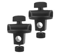 PAMINGONO 2pcs Adjustable Microphone Clip for Boom Arm Stand, Lightweight Abs and Iron Material, Easy to Carry Crossbar Clamp for Stage Performance and Live Broadcast Equipment