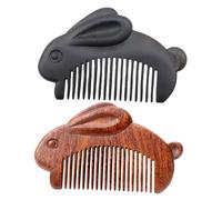 PAMINGONO 2pcs Adorable Portable for Women Bunny Design Detangling Comb for Wet Dry -friendly Hair Care Tool Girls