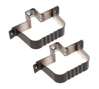 PAMINGONO 2pcs Aluminum Downspout Strap Clamps for Water Pipe and Drainage Pipe, Weatherproof Exterior Wall Mount Brackets with Universal Compatibility for Outdoor Gutter Accessories